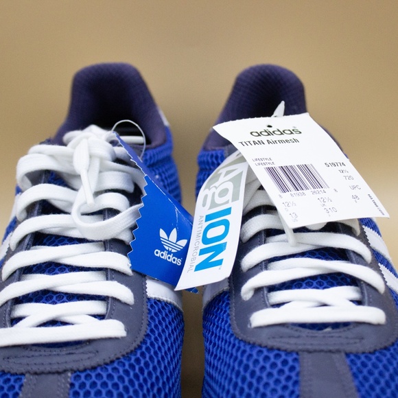 Vintage Adidas Titan Air Mesh Blue Shoes 519774 Men's Size 13 - Picture 6 of 9